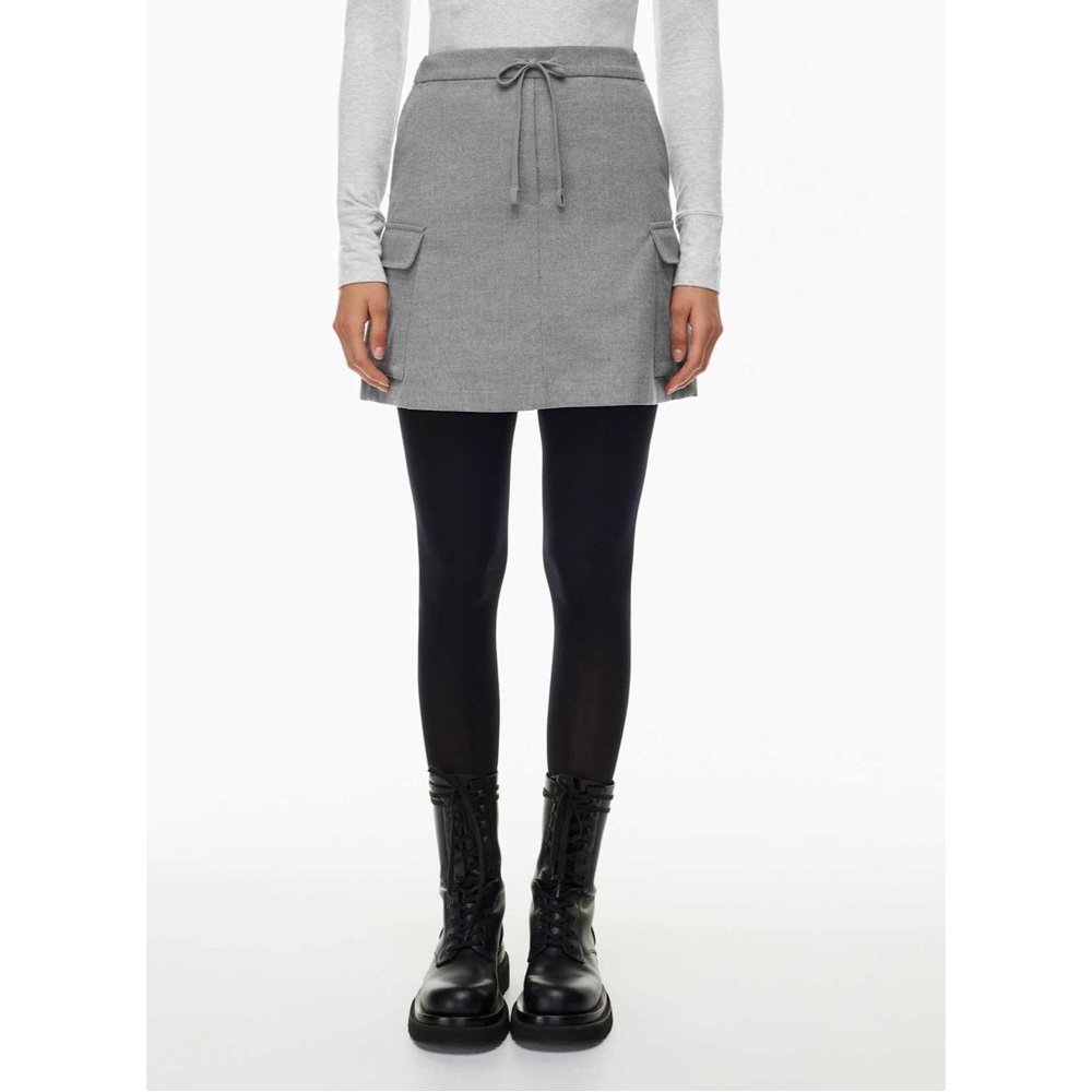 The Group Babaton Gray Mini Skirt Cargo Drawstring Pockets Casual‎ Womens M